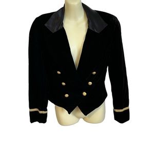 Anthony Michael Vintage Velvet Blazer Black and Gold Women's Size 2
